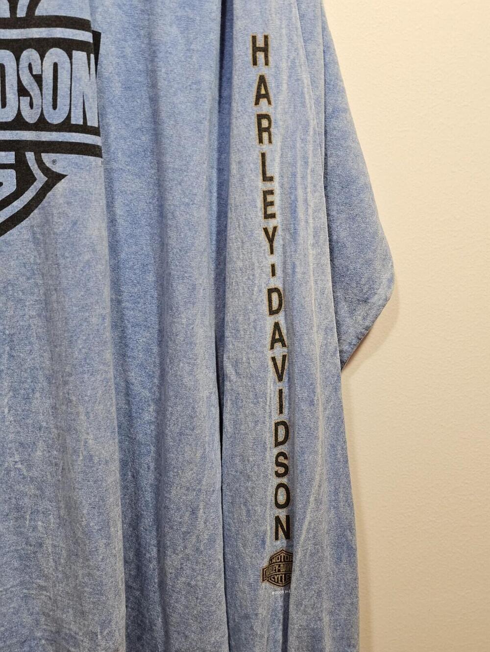 Harley Davidson Long Sleeve Vintage 2003 Chilkoot Skagway Alaska Size XL Blue - Picture 4 of 14